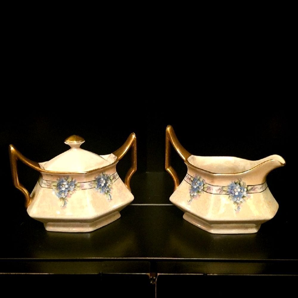 Elegant Floral Cream and Gold Cookware Set